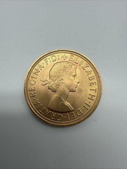 Exclusive Coins 1957 Queen Elizabeth II Full Gold Sovereign First Year Of Issue