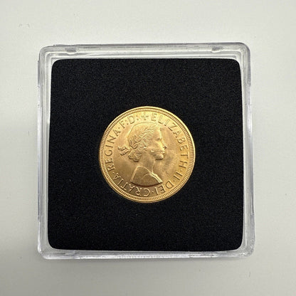 Exclusive Coins 1957 Queen Elizabeth II Full Gold Sovereign (First Year Of Issue ) Nice Grade