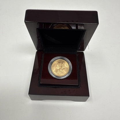Exclusive Coins 1958 Queen Elizabeth II Full Gold Sovereign Nice Example 22k