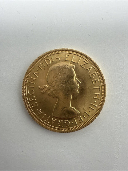 Exclusive Coins 1966 Queen Elizabeth II Gold Full Sovereign Nice Example 22k 7.98g #2