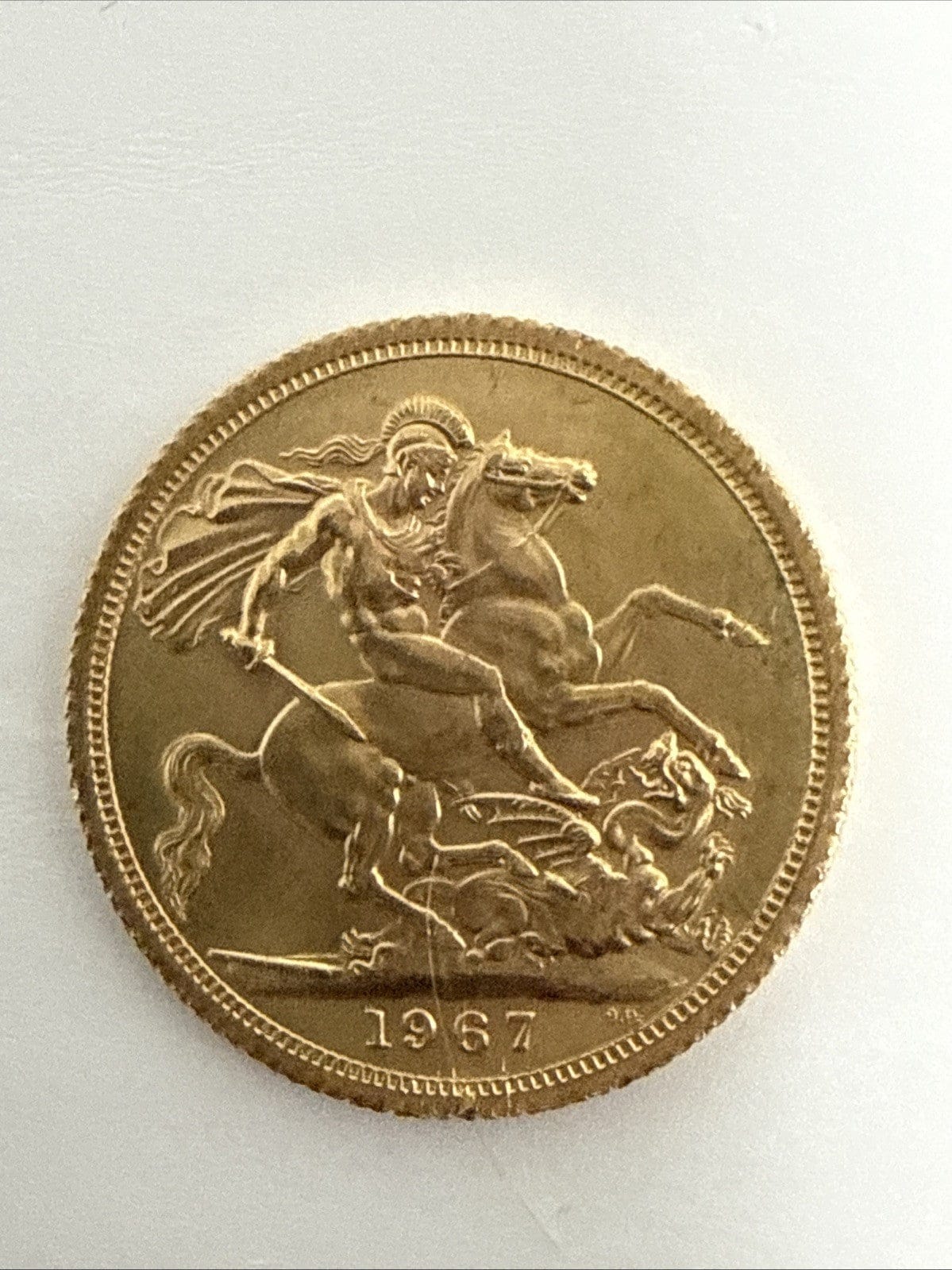 Exclusive Coins 1967 Queen Elizabeth II Full Gold Sovereign 22 K  #2