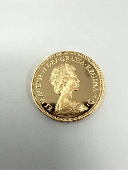 Exclusive Coins 1980 Queen Elizabeth II Proof Full Gold Sovereign Royal Mint (Cased & Certs )