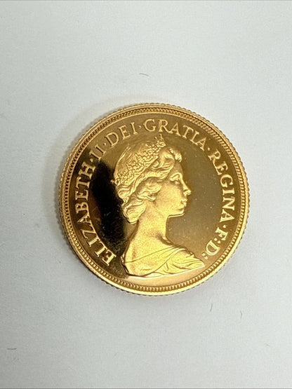 Exclusive Coins 1980 Queen Elizabeth II Proof Full Gold Sovereign Royal Mint (Cased & Certs ) #2