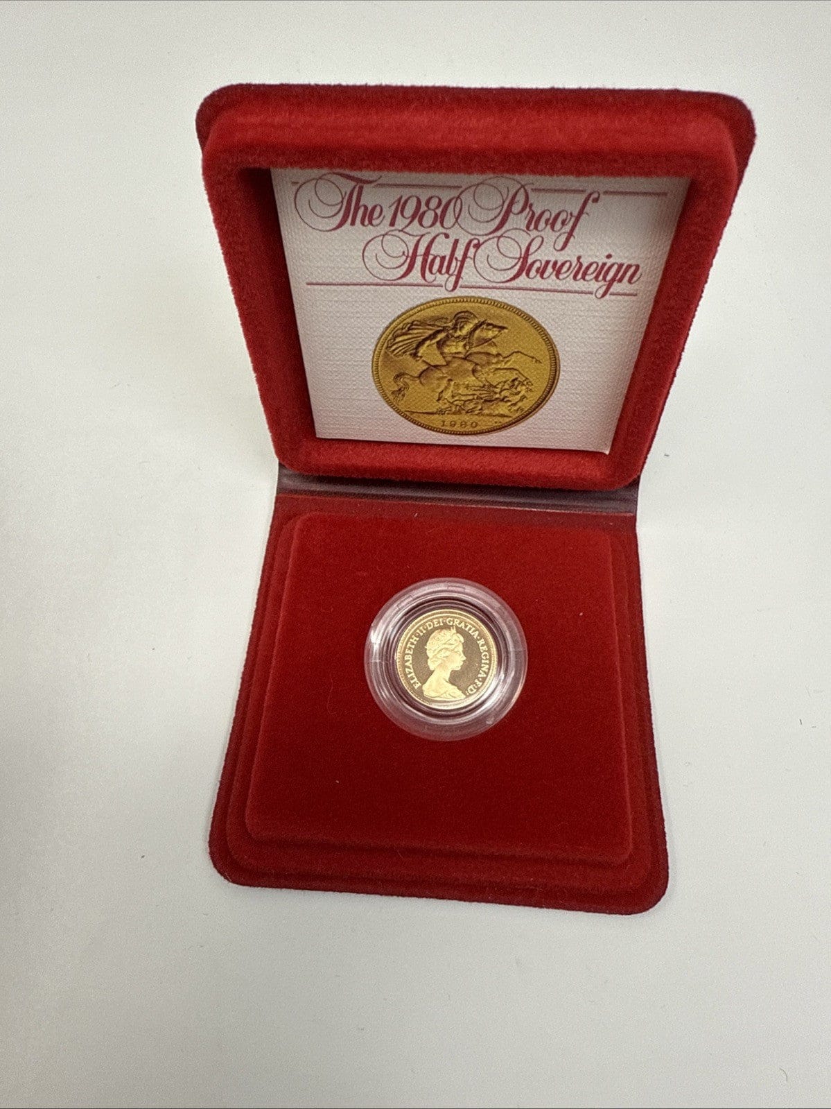 Exclusive Coins 1980 Queen Elizabeth II Proof Half Sovereign (case & Certs ) Royal Mint