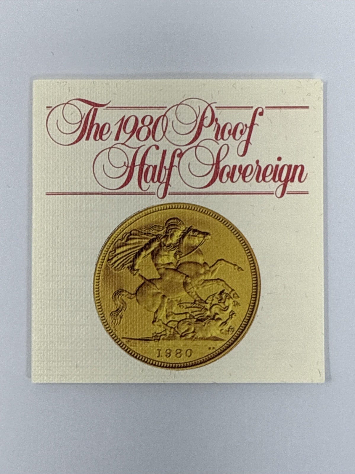 Exclusive Coins 1980 Queen Elizabeth II Proof Half Sovereign (case & Certs ) Royal Mint