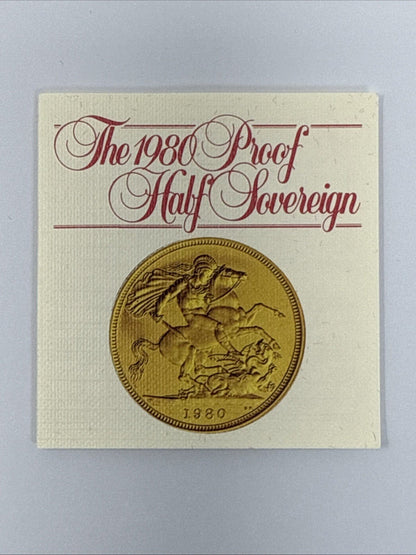 Exclusive Coins 1980 Queen Elizabeth II Proof Half Sovereign (case & Certs ) Royal Mint