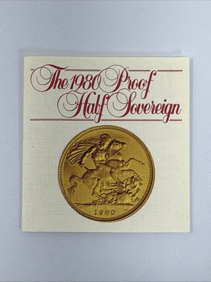 Exclusive Coins 1980 Queen Elizabeth II Proof Half Sovereign (case & Certs ) Royal Mint  #2