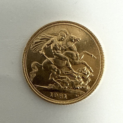 Exclusive Coins 1981  Queen Elizabeth II Full Gold Sovereign #1