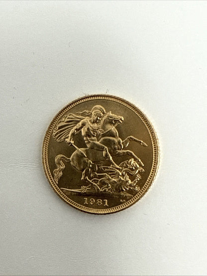 Exclusive Coins 1981  Queen Elizabeth II Full Gold Sovereign #2