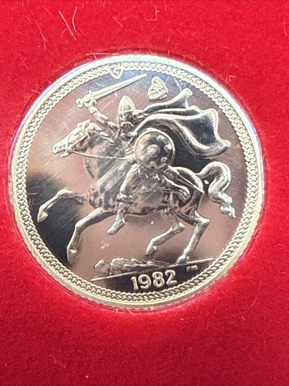 Exclusive Coins 1982 Prince William Gold BU Half Sovereign 22k  As Struck Isle Of Man