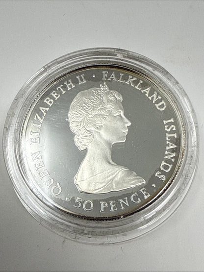 Exclusive Coins 1982 The Falklands Island Liberation Proof Silver Crown Royal Mint