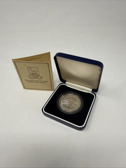 Exclusive Coins 1982 The Falklands Island Liberation Proof Silver Crown Royal Mint
