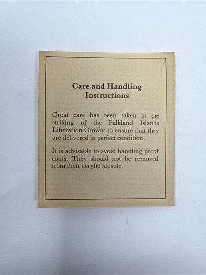 Exclusive Coins 1982 The Falklands Island Liberation Proof Silver Crown Royal Mint