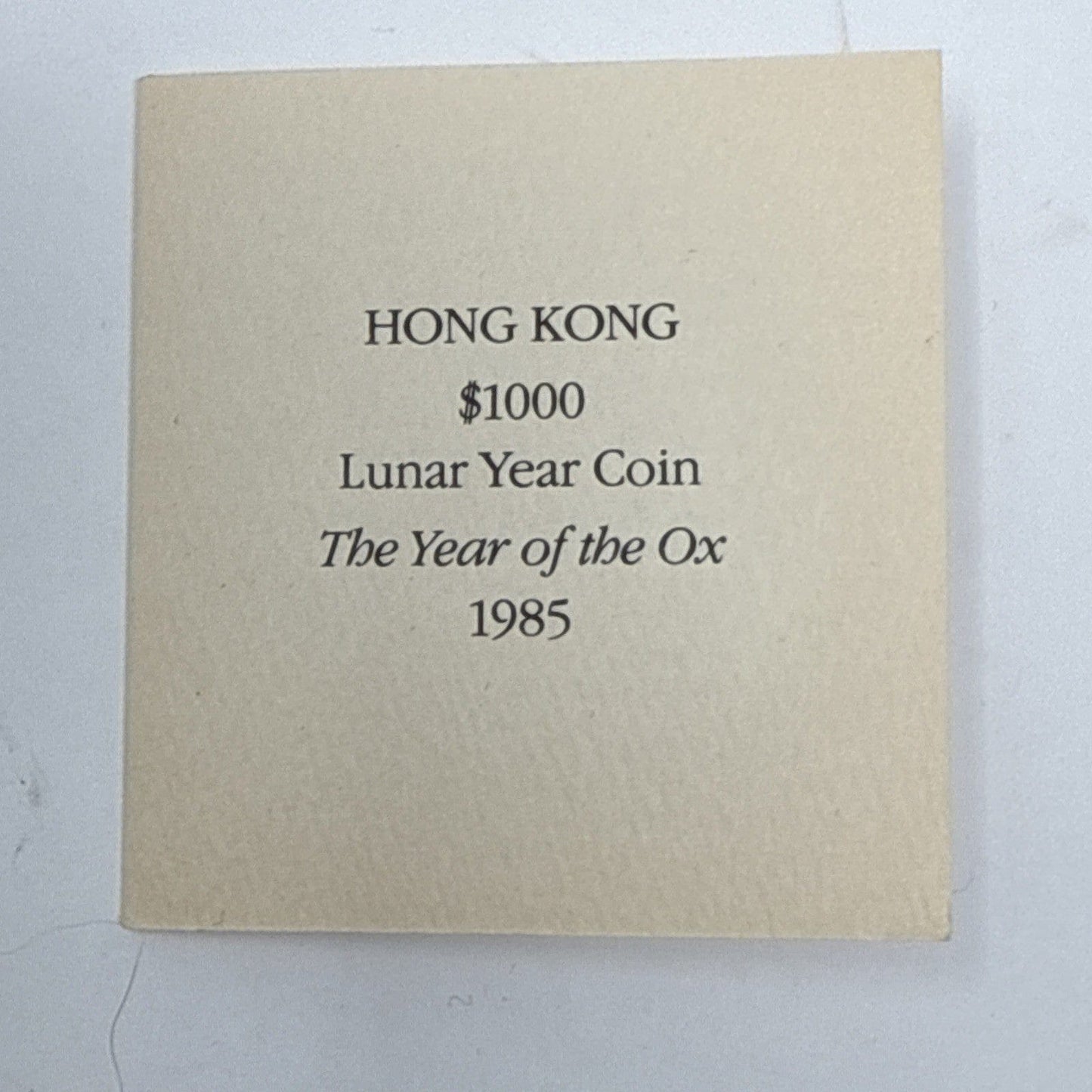 Exclusive Coins 1985 $1000 Lunar  Year Of The Ox  22k Gold Two Pound Coin  Royal Mint As Struck