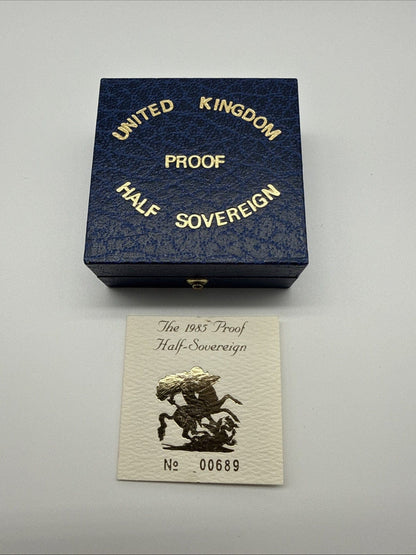 Exclusive Coins 1985 Queen Elizabeth II Proof Half Sovereign FDC Royal Mint
