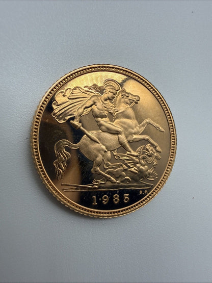 Exclusive Coins 1985 Queen Elizabeth II Proof Half Sovereign FDC Royal Mint
