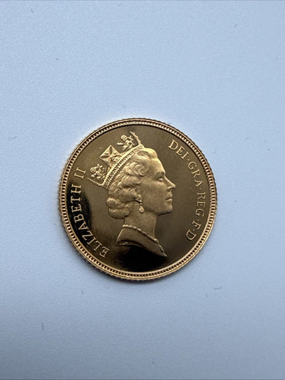 Exclusive Coins 1986 Queen Elizabeth II Proof Half Sovereign FDC Royal Mint