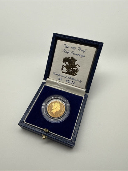 Exclusive Coins 1987 Queen Elizabeth II Proof Half Sovereign FDC Royal Mint
