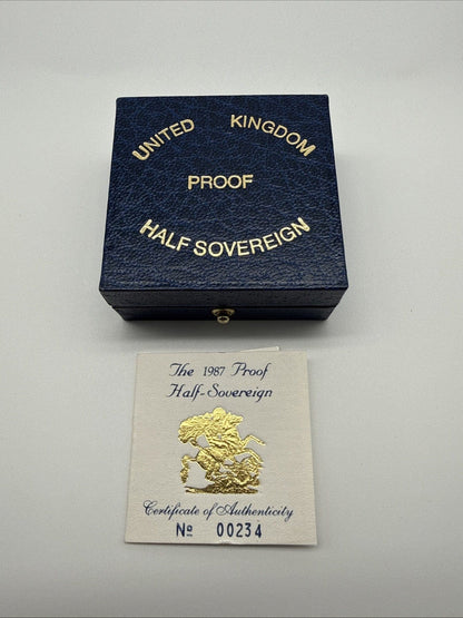 Exclusive Coins 1987 Queen Elizabeth II Proof Half Sovereign FDC Royal Mint