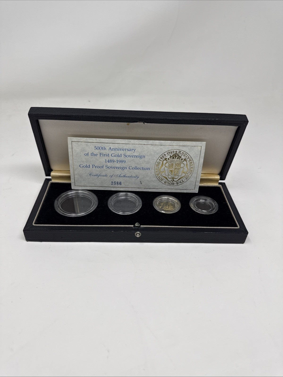 Exclusive Coins 1989 Four Coin Tudor Rose Original Royal Mint Case Capsules & Certs Included