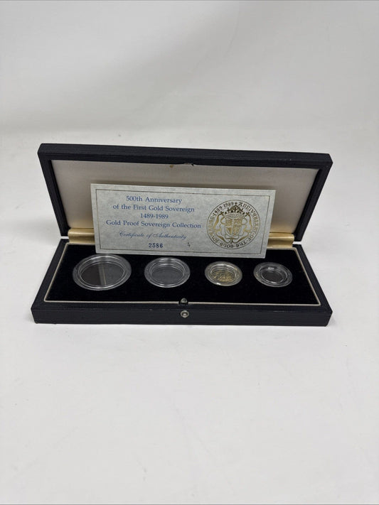 Exclusive Coins 1989 Four Coin Tudor Rose Original Royal Mint Case Capsules & Certs Included
