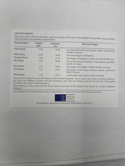 Exclusive Coins 1996 All Change Proof Silver Royal Mint Set Complete With COA