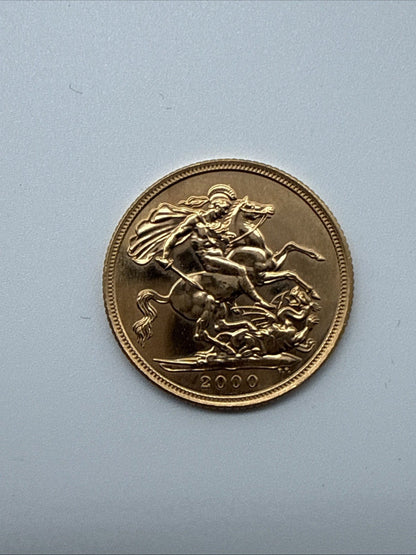 Exclusive Coins 2000 Queen Elizabeth II Full Gold Sovereign 22k #1