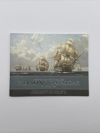 Exclusive Coins 2005 Nelson . Trafalger Silver Piedfort Proof Set Royal Mint