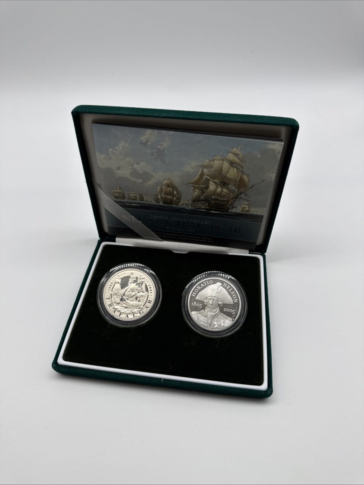 Exclusive Coins 2005 Nelson . Trafalger Silver Piedfort Proof Set Royal Mint
