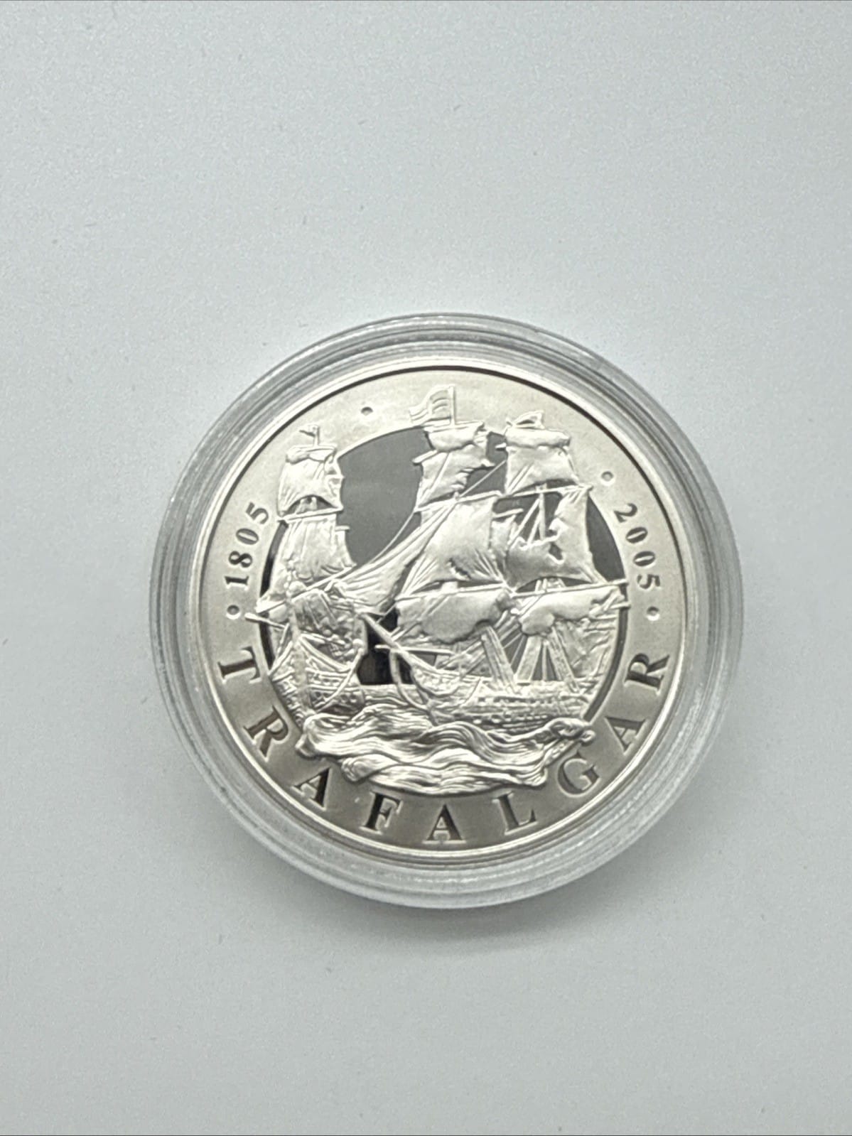Exclusive Coins 2005 The Battle Of Trafalger Proof Silver Crown Royal Mint