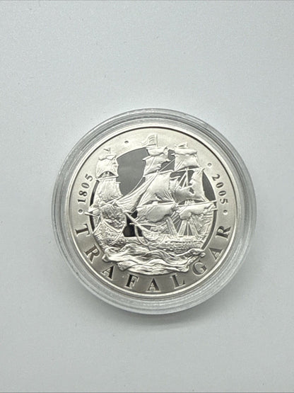 Exclusive Coins 2005 The Battle Of Trafalger Proof Silver Crown Royal Mint