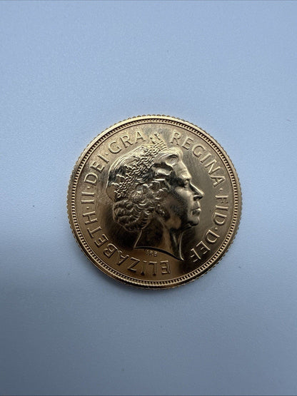 Exclusive Coins 2009 Queen Elizabeth II Full Gold Sovereign Royal Mint 22k 7.98g