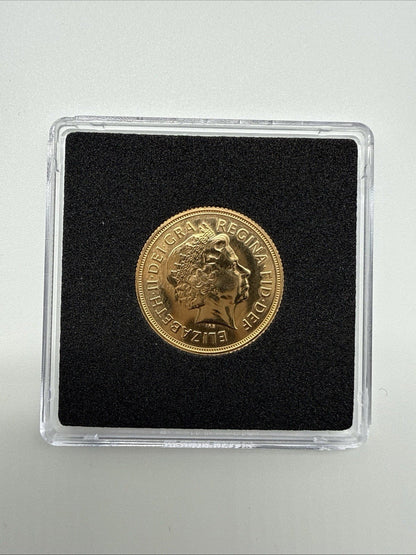 Exclusive Coins 2009 Queen Elizabeth II Full Gold Sovereign Royal Mint 22k 7.98g