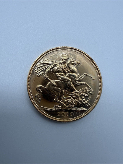 Exclusive Coins 2009 Queen Elizabeth II Full Gold Sovereign Royal Mint 22k 7.98g
