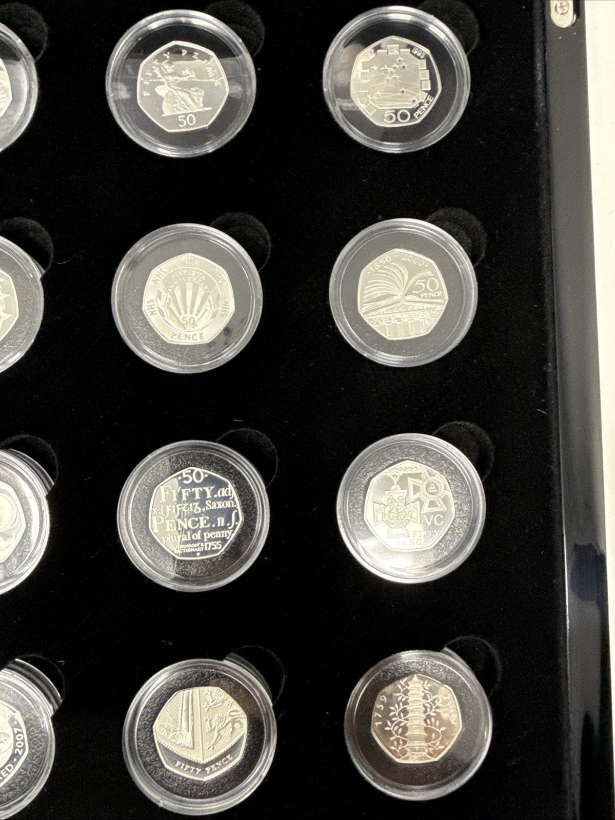 Exclusive Coins 2009 Silver 50p Proof Collection 40th Anniversary 1969-2009 Includi. Kew Gardens