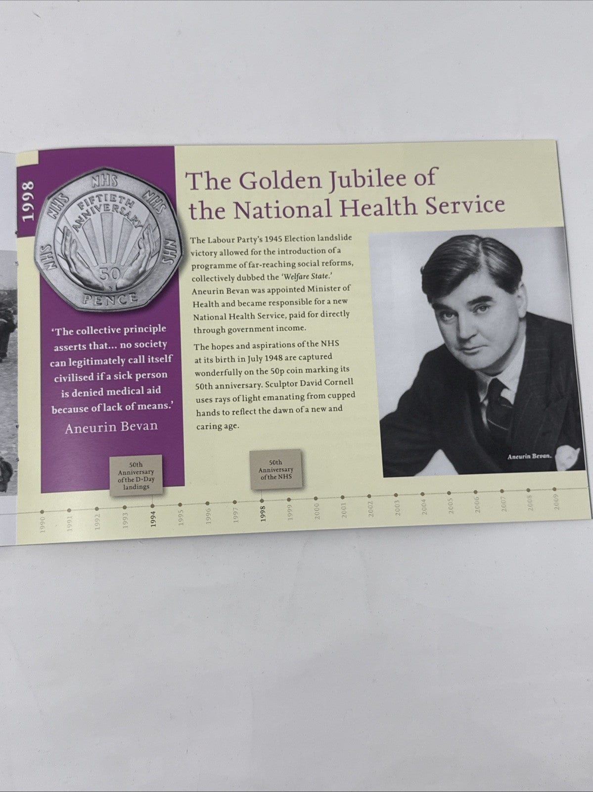 Exclusive Coins 2009 Silver 50p Proof Collection 40th Anniversary 1969-2009 Includi. Kew Gardens