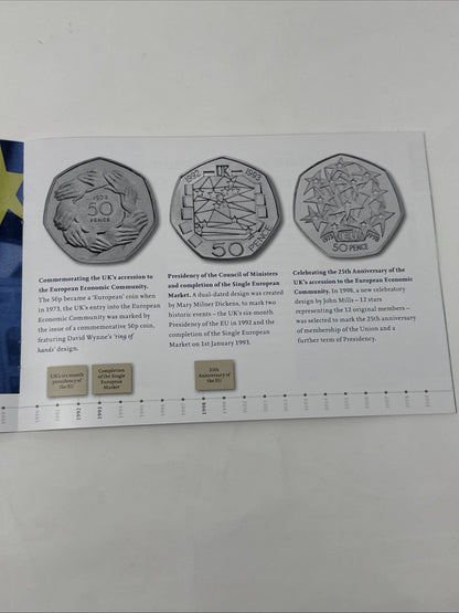 Exclusive Coins 2009 Silver 50p Proof Collection 40th Anniversary 1969-2009 Includi. Kew Gardens
