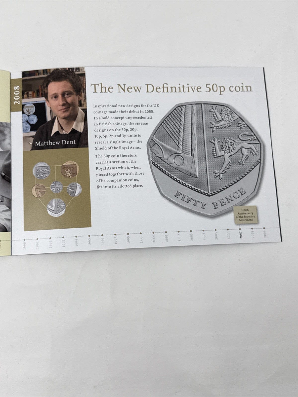 Exclusive Coins 2009 Silver 50p Proof Collection 40th Anniversary 1969-2009 Includi. Kew Gardens
