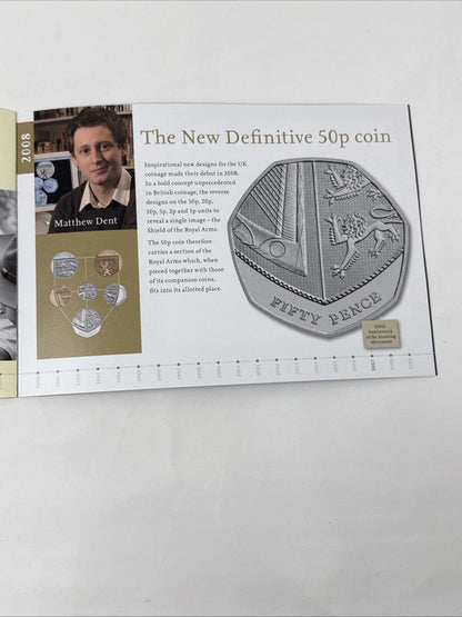 Exclusive Coins 2009 Silver 50p Proof Collection 40th Anniversary 1969-2009 Includi. Kew Gardens