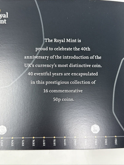 Exclusive Coins 2009 Silver 50p Proof Collection 40th Anniversary 1969-2009 Includi. Kew Gardens