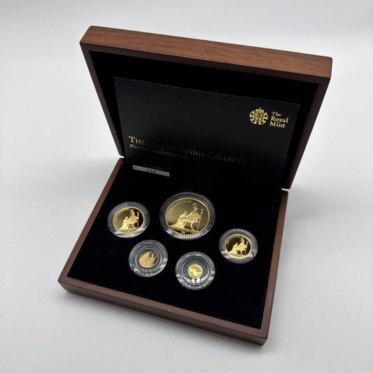 Exclusive Coins 2013 Britannia Five Coin Proof Set 999.9 Fine Over 58g