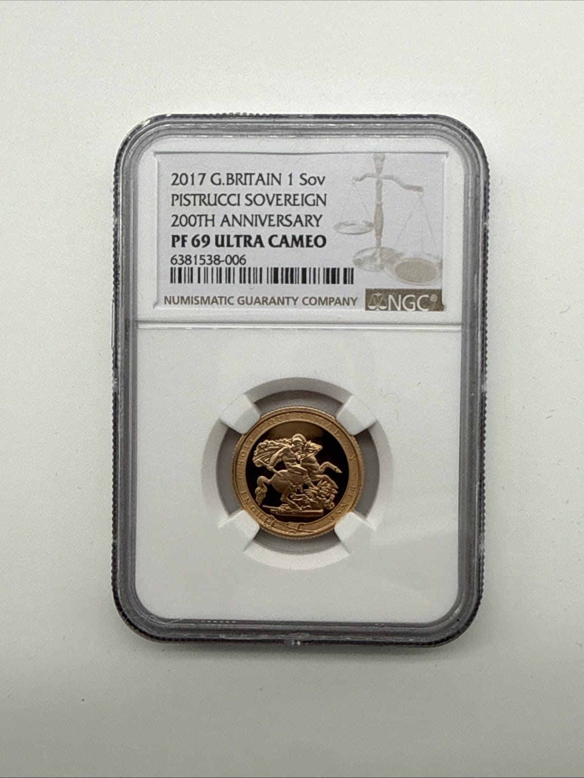 Exclusive Coins 2017 200th anniversary full gold sovereign PF 69 Ultra Cameo