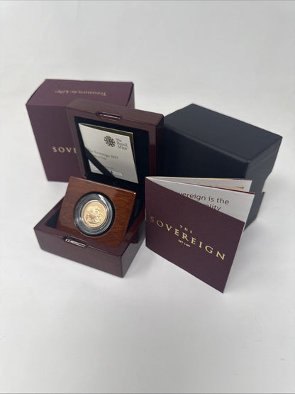 Exclusive Coins 2017  - 200th Anniversary Proof Full Gold Sovereign Box & Coa Royal Mint