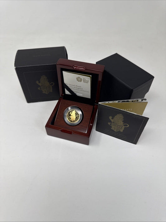 Exclusive Coins 2017 Queens Beast The Lion Of England Proof 1/4 Oz 24k Coin Royal Mint #1