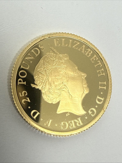 Exclusive Coins 2017 Queens Beast The Lion Of England Proof 1/4 Oz 24k Coin Royal Mint #2