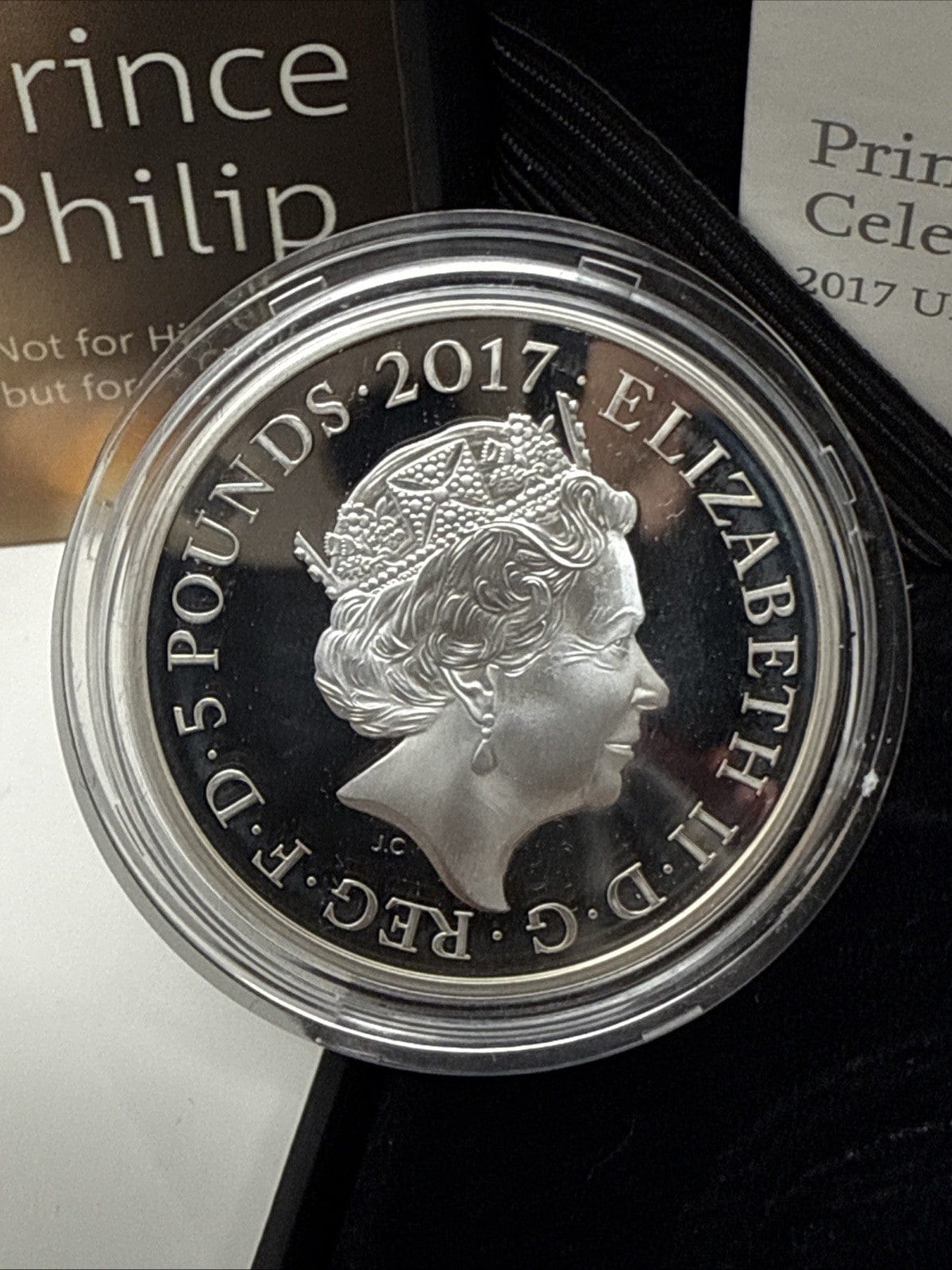 Exclusive Coins 2017 UK £5 Silver Proof Piedfort Coin Prince Philip Royal Mint