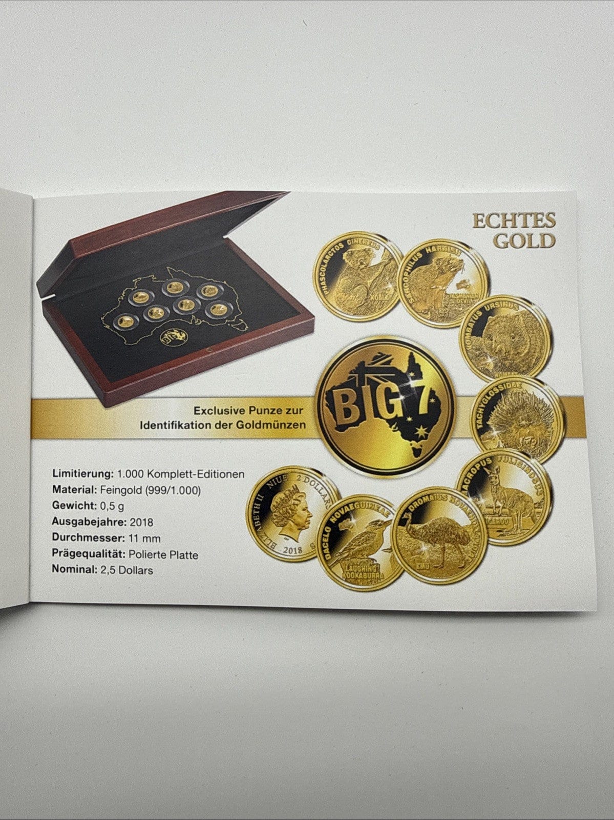 Exclusive Coins 2018 Big Seven 24k Gold Australian Coin Collection Only 1000 Issued