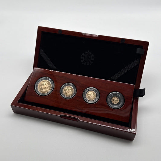 Exclusive Coins 2018 QEII  Four Coin Proof Gold Set 65th Anniversary With Cypher Only 300 Struck