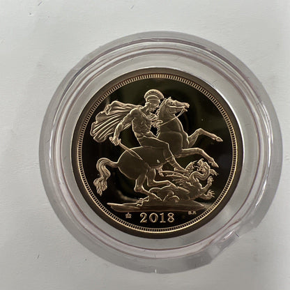 Exclusive Coins 2018 Strike On The Day Full Gold Sovereign Queen Elizabeth II Royal Mint