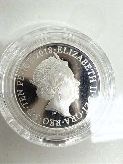 Exclusive Coins 2018 UK SILVER PROOF 10P COIN LETTER N IN ROYAL MINT BOX